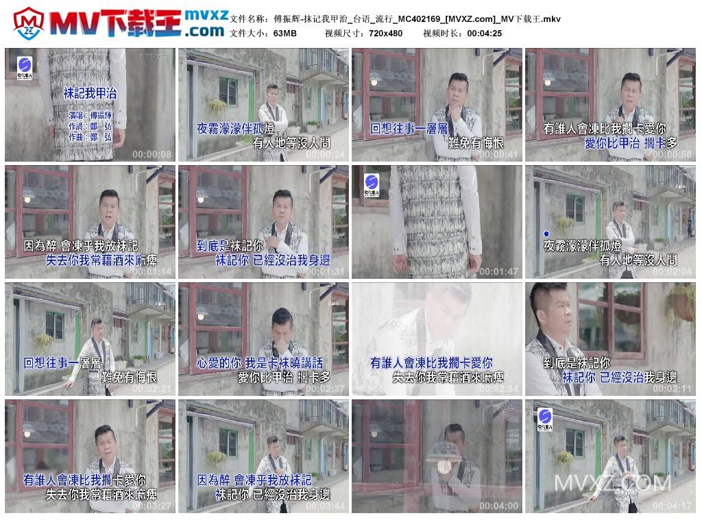 傅振辉-抹记我甲治_台语_流行_MC402169